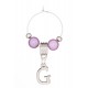 Silver Plated Personalised Letter 'G' Wine Glass Charm